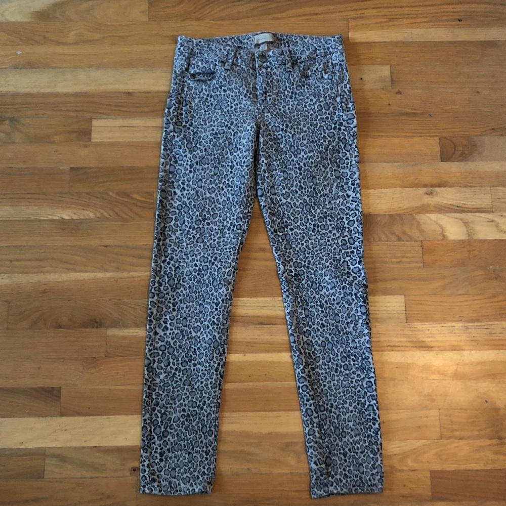 PAIGE PEG SKINNY LEOPARD JEANS‎ 27